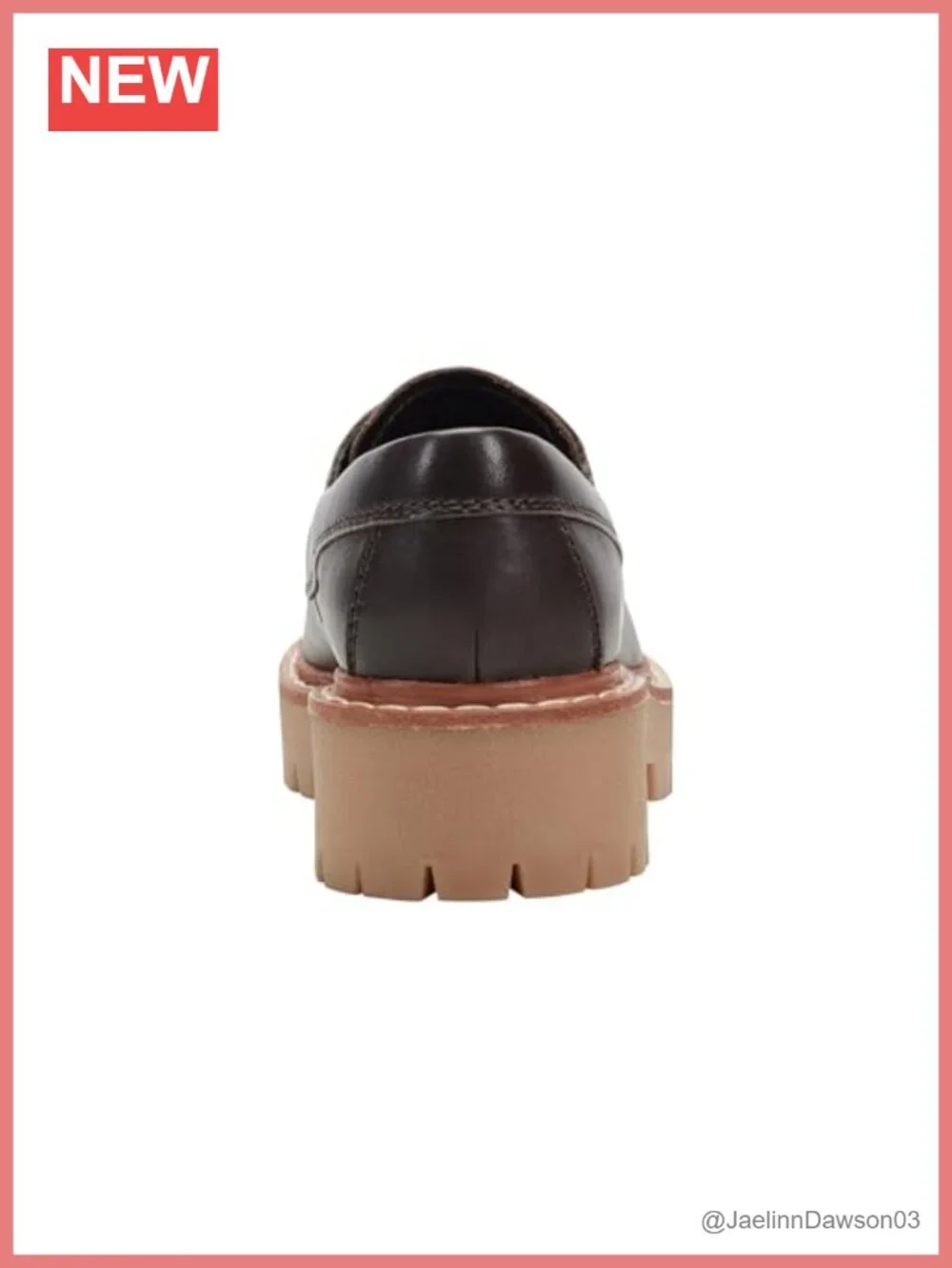 Leather Lace-Up Lug Sole Loafers Women's Casual Block Heel Shoes
